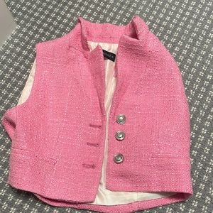 Zara pink vest with silver buttons